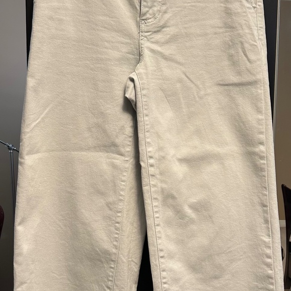 Light Blue Cotton Twill Cropped Pants – Wide Leg & Comfy Fit (Size M) - Picture 1 of 2